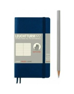 Записная книжка Leuchtturm Pocket в линейку темно синий 123 страницы мягкая обложка А6 Leuchtturm1917