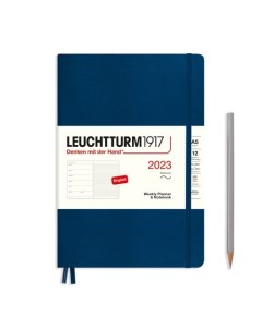 Еженедельник блокнот датированный Leuchtturm1917 Pocket 72 листа А5 синий неви