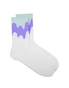Носки Flow Paints фиолетово белые 35 40 Krumpy socks