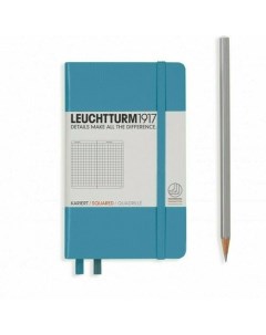 Записная книжка Leuchtturm в клетку нордический синий 187 страниц твердая обложка А6 Leuchtturm1917