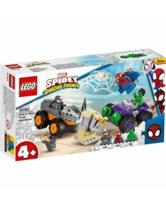 Конструктор Super Heroes 10782 Схватка Халка и Носорога на грузовиках Lego