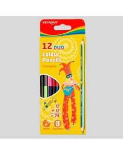 Набор двусторонних цветных карандашей 12 карандашей 24 цвета Keyroad