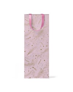 Пакет подарочный Звёзды на розовом фоне 15 х 38 х 15 см Красота в деталях