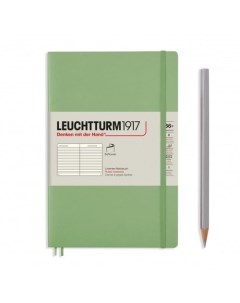 Блокнот Leuchtturm Paperback 61 лист в линейку зеленый шалфей В6 Leuchtturm1917