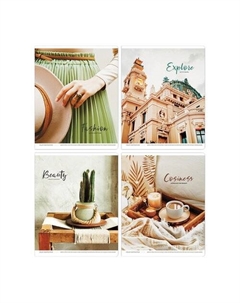 Тетрадь Inspiration, в клетку, 48 листов, в ассортименте Greenwich line