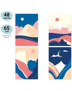 Тетрадь Mountcats, в клетку, 48 листов, А5, а вссортименте Meshu