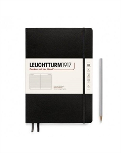 Блокнот Leuchtturm1917, в линейку, 109 листов, В5, черный