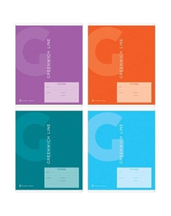 Тетрадь Color Theory, в линейку, 24 листа, в ассортименте Greenwich line