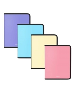 Папка для тетрадей на молнии пластиковая ErichKrause Matt Pastel, A5+, в ассортименте Erich krause