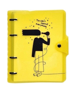 Тетрадь общая Situation, в клетку, 120 листов, на кольцах, 17,3 х 21,2 см, желтый Infolio study