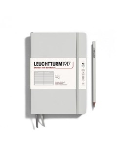 Блокнот Leuchtturm1917 Medium 61 лист в линейку мягкая обложка светлый серый