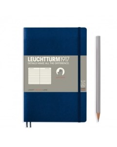 Блокнот Leuchtturm Paperback 61 лист в линейку синий неви В6 Leuchtturm1917