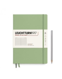 Блокнот Leuchtturm1917 в линейку 109 листов В5 зеленый шалфей