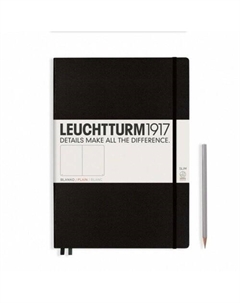 Блокнот Leuchtturm Master Slim, 61 лист, без линовки, черный, А4+ Leuchtturm1917