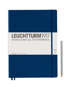 Блокнот нелинованный A4+, 60 листов, 100 г/м2, синий Leuchtturm1917