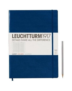 Блокнот A4+, 60 листов, в клетку, темно-синий Leuchtturm1917