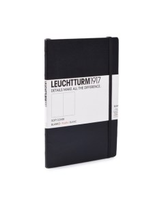 Блокнот нелинованный Softcover Medium А5 60 листов черный Leuchtturm1917