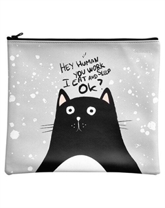 Папка Hey Human, 258 х 220 мм, для тетрадей, на молнии Be smart