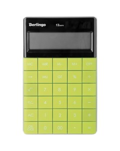 Калькулятор настольный Power TX 12 разрядный двойное питание 16 5 х 10 5 х 1 3 см зеленый Berlingo