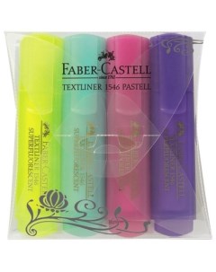 Текстовыделители 1546 флуоресцентные 4 пастельных цвета Faber-castell