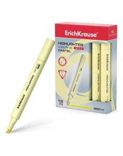 Текстовыделитель ErichKrause Visioline V 17 Pastel желтый Erich krause