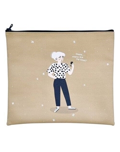 Папка Blogger Девушка, 25,8 х 22 см, для тетрадей, искусственная кожа, на молнии Be smart