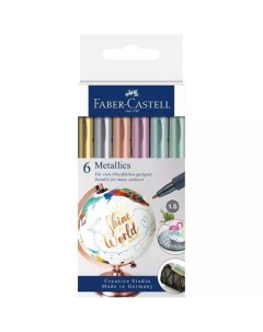 Набор маркеров для декорирования Faber Castell Metallics 6 цветов металлик пулевидные 1 5 мм Faber-castell