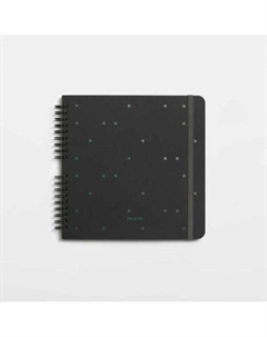 Скетчбук на пружине для смешанных техник, черный, 19 х 19 см Falafel books