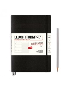Еженедельник блокнот Leuchtturm Medium на 2023 с буклетом 158 листов А5 черный Leuchtturm1917