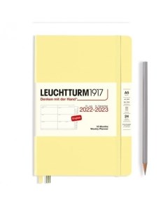 Еженедельник Leuchtturm Medium на 2023 с буклетом 158 листов А5 ванильный Leuchtturm1917