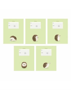 Тетрадь Очаровательный ежик, 12 листов, в линейку, А5, в ассортименте Listoff