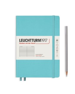 Записная книжка Leuchtturm Rising Colours А5 в линейку бирюзовая 251 страниц твердая обложка Leuchtturm1917