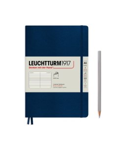 Записная книжка Leuchtturm А5 в линейку темно синий 123 страниц мягкая обложка Leuchtturm1917