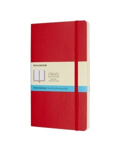 Блокнот Classic Soft Large 13 х 21 см 192 страницы пунктир мягкая обложка красный Moleskine