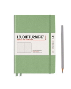 Блокнот Leuchtturm A5, в точку, 251 страница, твердая обложка, зеленый шалфей Leuchtturm1917