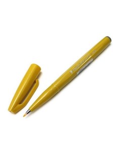 Фломастер кисть Brush Sign Pen желтый Pentel