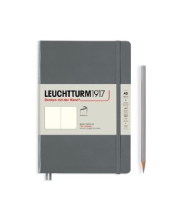 Записная книжка Leuchtturm А5 нелинованная глубокий серый 123 страниц мягкая обложка Leuchtturm1917