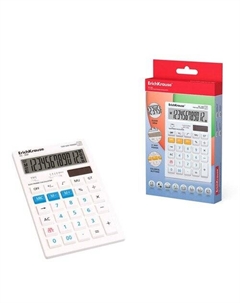 Калькулятор настольный ErichKrause White CC-352, 12-разрядов, в ассортименте Erich krause