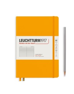 Записная книжка Leuchtturm Rising Colours А5 в линейку теплый желтый 251 страниц твердая обложка Leuchtturm1917