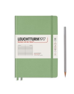 Записная книжка Leuchtturm A5 в линейку пастельный зеленый 251 страниц твердая обложка Leuchtturm1917