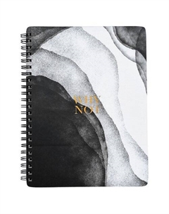 Тетрадь общая, коллекция Aesthetics, 156 х 207 мм, 96 листов, в клетку, мягкий переплет, на спирали, черно-белый узор Be smart