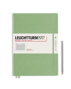 Записная книжка Leuchtturm Master Slim А4 в клетку пастельный зелёный 123 страниц твердая обложка Leuchtturm1917