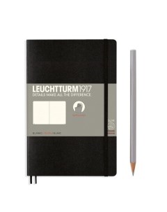 Блокнот Leuchtturm Paperback В6 нелинованный черная 123 страницы мягкая обложка черный Leuchtturm1917