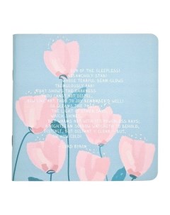 Блокнот коллекция Pastel Розовые Цветы нелинованный 40 листов 17 х 17 см Be smart