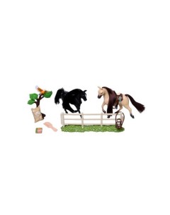 Игровой набор Royal Breeds 2 лошади в комплекте Вороная и Соловая Lanard