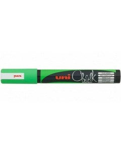 Меловой маркер Chalk PWE 5M пулевидный 2 5 мм флюоресцентный зеленый Uni