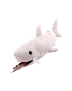 Плюшевый пенал игрушка на молнии A1 Акула 25 5 х 13 5 х 10 см Onea