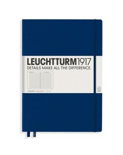 Записная книжка А4 в точку темно синяя Leuchtturm1917