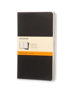 Блокнот Cahier Journal Large 130 х 210 мм обложка картон 80 страниц линейка черный Moleskine