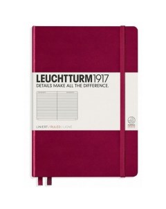 Записная книжка А5 в линейку красная Leuchtturm1917